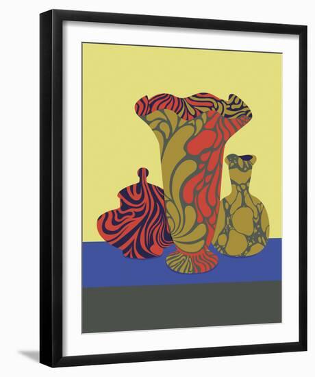 Marbled Silhouette - Arrange-Erika Greenfield-Framed Giclee Print