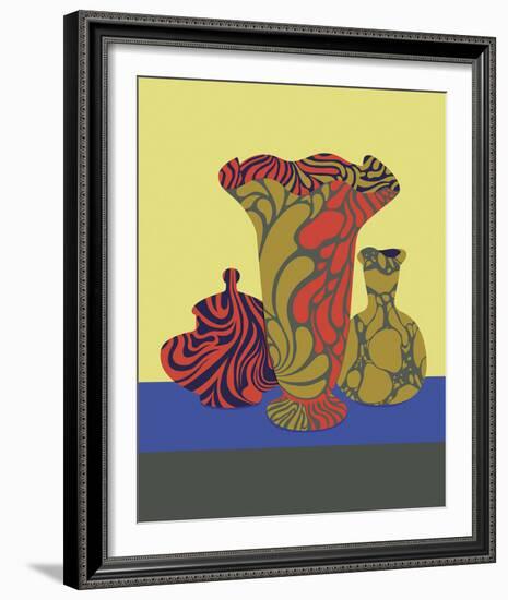 Marbled Silhouette - Arrange-Erika Greenfield-Framed Giclee Print