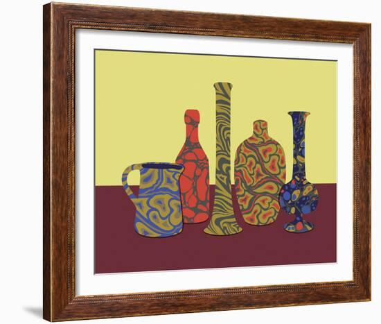 Marbled Silhouette - Outline-Erika Greenfield-Framed Giclee Print