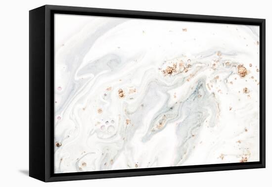 Marbleized Effect. Natural Luxury. Liquid Marble Pattern with Golden Powder. Ancient Oriental Drawi-CARACOLLA-Framed Premier Image Canvas