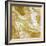 Marbleized in Gold and Silver-Danielle Carson-Framed Art Print