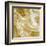 Marbleized in Gold and Silver-Danielle Carson-Framed Art Print