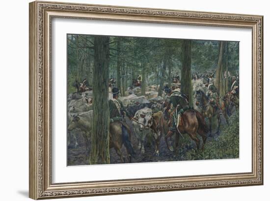 'Marbot's Soldiers Foraging On the Retreat', 1896-Unknown-Framed Giclee Print