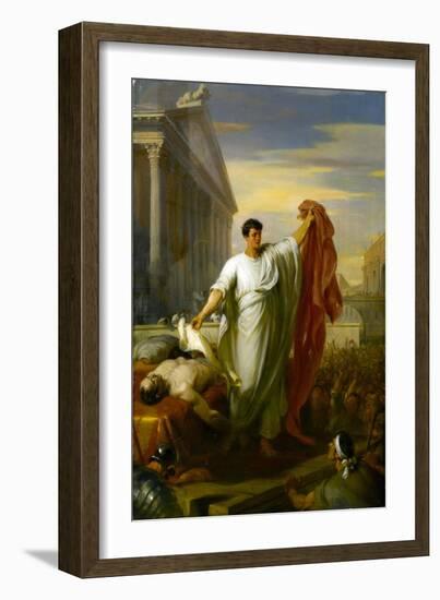 Marc Anthony Reading the Will of Caesar, 1834-William Hilton-Framed Giclee Print