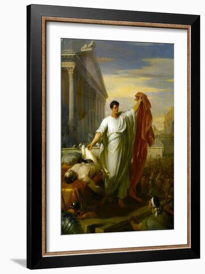 Marc Anthony Reading the Will of Caesar, 1834-William Hilton-Framed Giclee Print