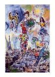 The Three Candles - Floating Angels-Marc Chagall-Art Print