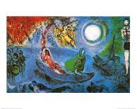 Lovers in Moonlight-Marc Chagall-Art Print