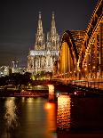 Cologne, Crane Houses in the Rheinauhafen, Dusk, Illuminated-Marc Gilsdorf-Framed Photographic Print