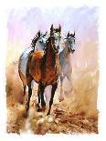 Horse Equestrian Passion Oil Painting Torn Edges-Marc Little-Art Print