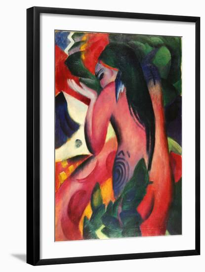 Marc-Red Woman-Franz Marc-Framed Art Print