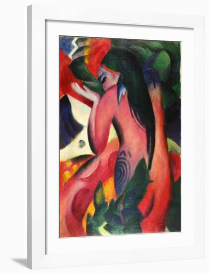 Marc-Red Woman-Franz Marc-Framed Art Print