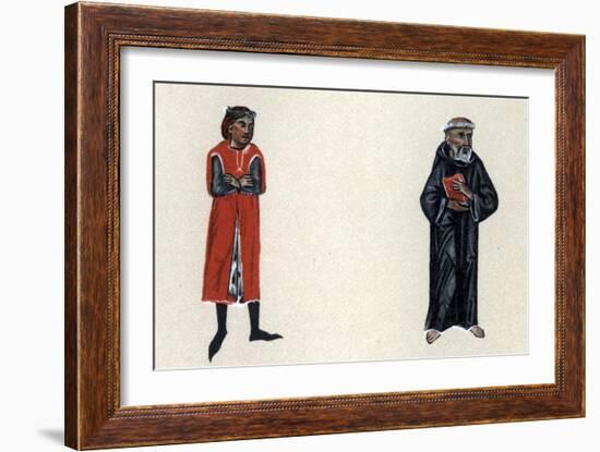 Marcabru, A Troubadour of the Middle Ages, illustration from Histoire de la Literature Francaise-French School-Framed Giclee Print