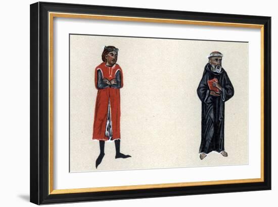 Marcabru, A Troubadour of the Middle Ages, illustration from Histoire de la Literature Francaise-French School-Framed Giclee Print