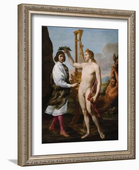 Marcantonio Pasqualini Crowned by Apollo, 1641-Andrea Sacchi-Framed Giclee Print