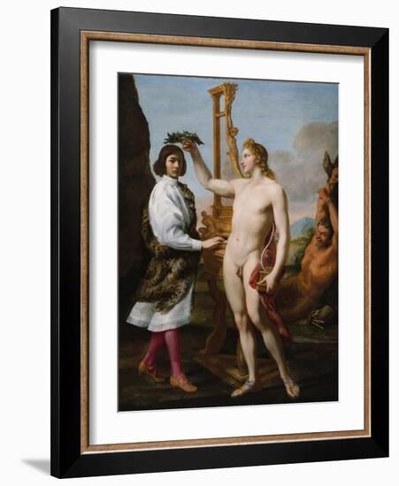 Marcantonio Pasqualini Crowned by Apollo, 1641-Andrea Sacchi-Framed Giclee Print