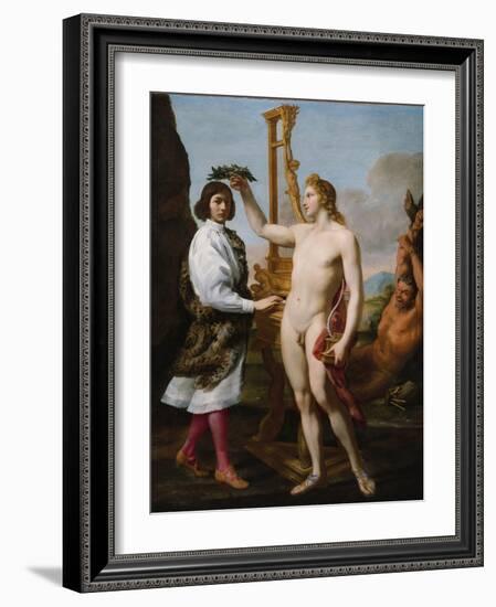 Marcantonio Pasqualini Crowned by Apollo, 1641-Andrea Sacchi-Framed Giclee Print