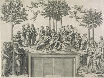 The Judgment of Paris, after Raphael, c.1510-20-Marcantonio Raimondi-Framed Giclee Print