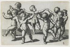 Two Cupids Leading Children in a Dance, C. 1517-1520-Marcantonio Raimondi-Giclee Print