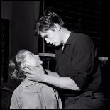 Alain Delon and Romy Schneider Kissing-Marcel Begoin-Photographic Print