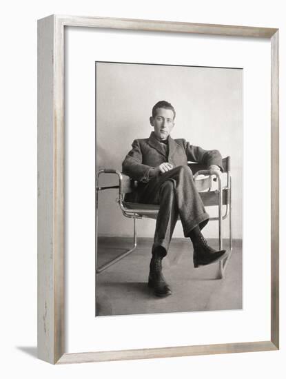 Marcel Breuer in the Wassily Chair, 1926-null-Framed Giclee Print