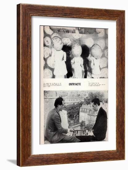 Marcel Duchamp and Man Ray, Page from L'Avant-Scène Featuring 'Entr'Acte'-René Clair-Framed Giclee Print