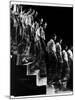 Marcel Duchamp Walking down Stairs in exposure of Famous Painting "Nude Descending a Staircase"-Eliot Elisofon-Mounted Premium Photographic Print