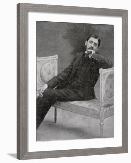 Marcel Proust French Writer Relaxing on an Ornate Sofa-Otto-pirou-Framed Photographic Print