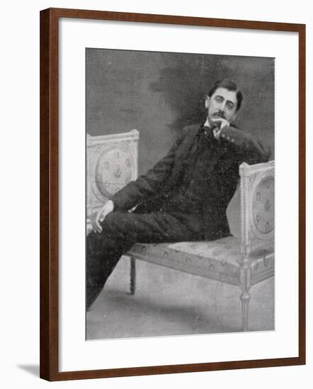 Marcel Proust French Writer Relaxing on an Ornate Sofa-Otto-pirou-Framed Photographic Print