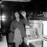 Jacques Dutronc Washing a Glass and Smoking a Cigar in 1972-Marcel Roldes-Photographic Print