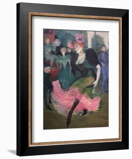 Marcelle Lender Dancing Bolero-Henri de Toulouse-Lautrec-Framed Art Print