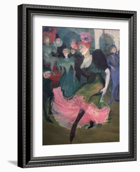 Marcelle Lender Dancing Bolero-Henri de Toulouse-Lautrec-Framed Art Print