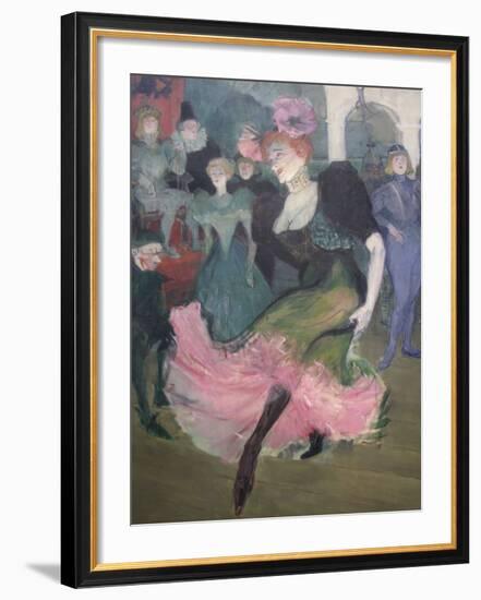 Marcelle Lender Dancing Bolero-Henri de Toulouse-Lautrec-Framed Art Print