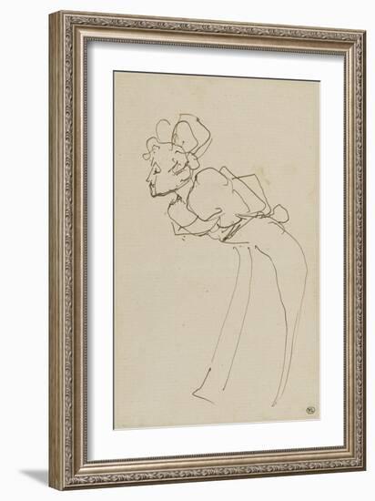 Marcelle Lender dans Chilpéric de profil-Henri de Toulouse-Lautrec-Framed Giclee Print