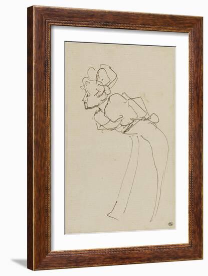 Marcelle Lender dans Chilpéric de profil-Henri de Toulouse-Lautrec-Framed Giclee Print