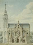 Eglise paroissiale à Napoléonville (Pontivy, Morbihan) : façade principale, élévation-Marcellin Varcollier-Framed Giclee Print