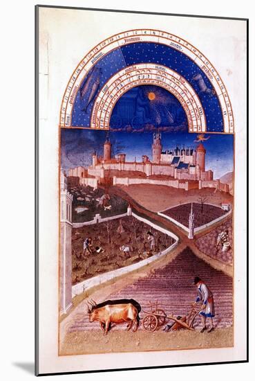 March, 1412-1416-Hermann Limbourg-Mounted Giclee Print