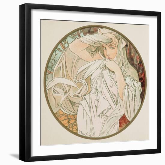 March, 1899 (Detail)-Alphonse Mucha-Framed Giclee Print