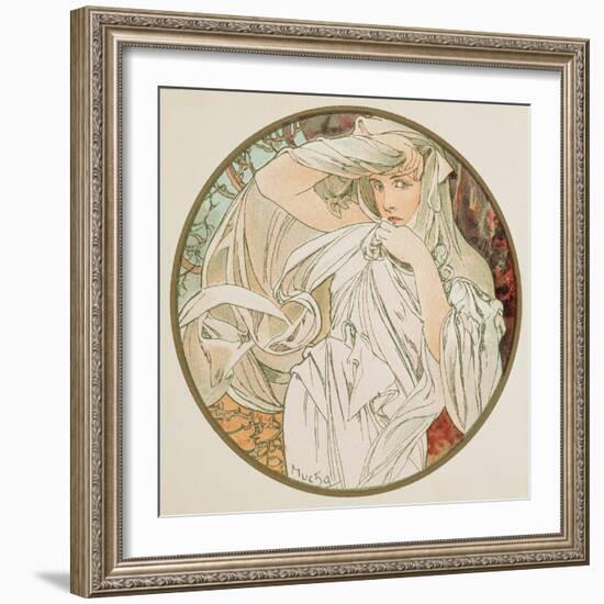 March, 1899 (Detail)-Alphonse Mucha-Framed Giclee Print