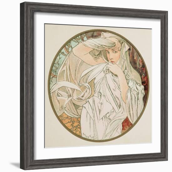 March, 1899 (Detail)-Alphonse Mucha-Framed Giclee Print