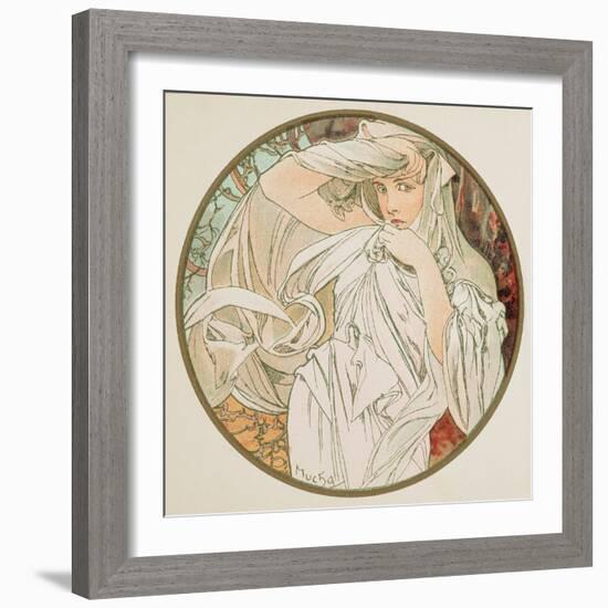 March, 1899 (Detail)-Alphonse Mucha-Framed Giclee Print