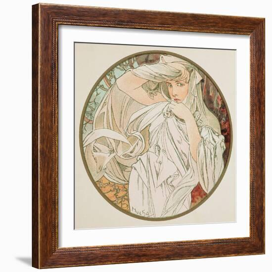 March, 1899 (Detail)-Alphonse Mucha-Framed Giclee Print