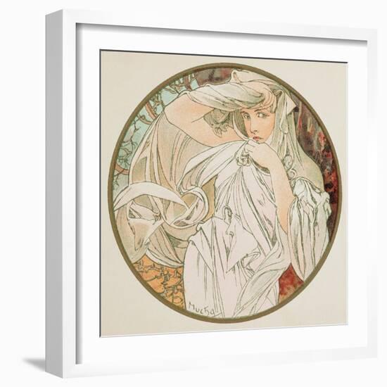 March, 1899 (Detail)-Alphonse Mucha-Framed Giclee Print