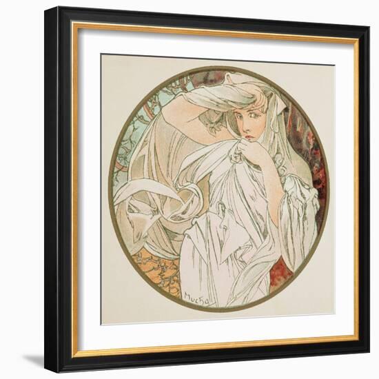 March, 1899 (Detail)-Alphonse Mucha-Framed Giclee Print