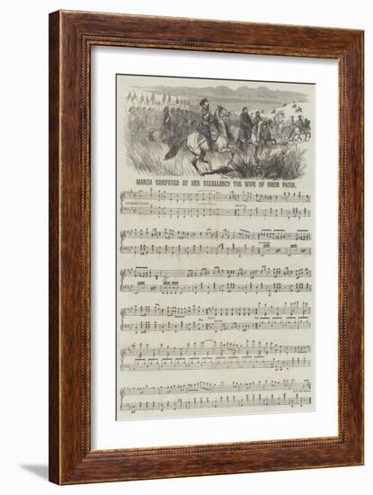 March Composed by Her Excellency the Wife of Omer Pacha-null-Framed Giclee Print