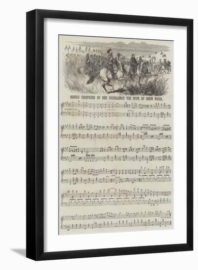 March Composed by Her Excellency the Wife of Omer Pacha-null-Framed Giclee Print
