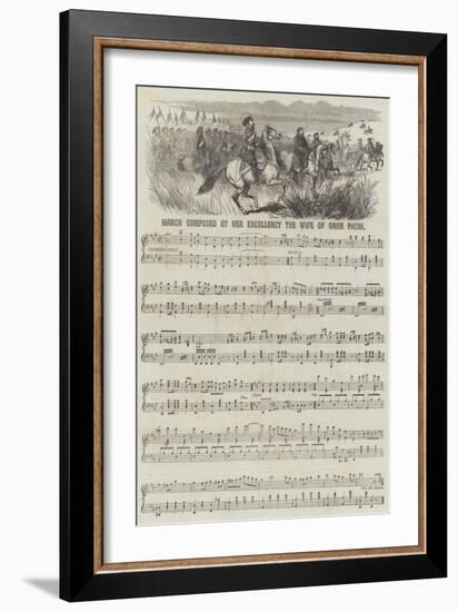 March Composed by Her Excellency the Wife of Omer Pacha-null-Framed Giclee Print