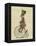 March Hare on Penny Farthing-Fab Funky-Framed Stretched Canvas