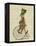 March Hare on Penny Farthing-Fab Funky-Framed Stretched Canvas