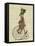 March Hare on Penny Farthing-Fab Funky-Framed Stretched Canvas