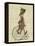 March Hare on Penny Farthing-Fab Funky-Framed Stretched Canvas